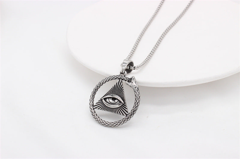 Egyptian Pharaoh Eye Pendant Titanium Steel Jewelry For Men And Women Unisex Protection By Planderful Everyday Genie