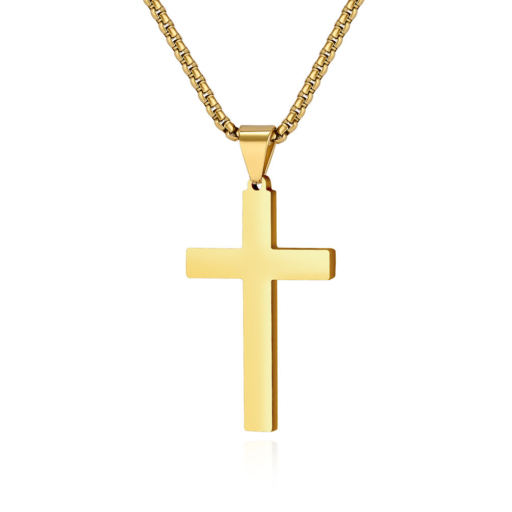 Planderful Everyday Genie Titanium Steel Cross Necklace For Men High End Luxury Jewelry