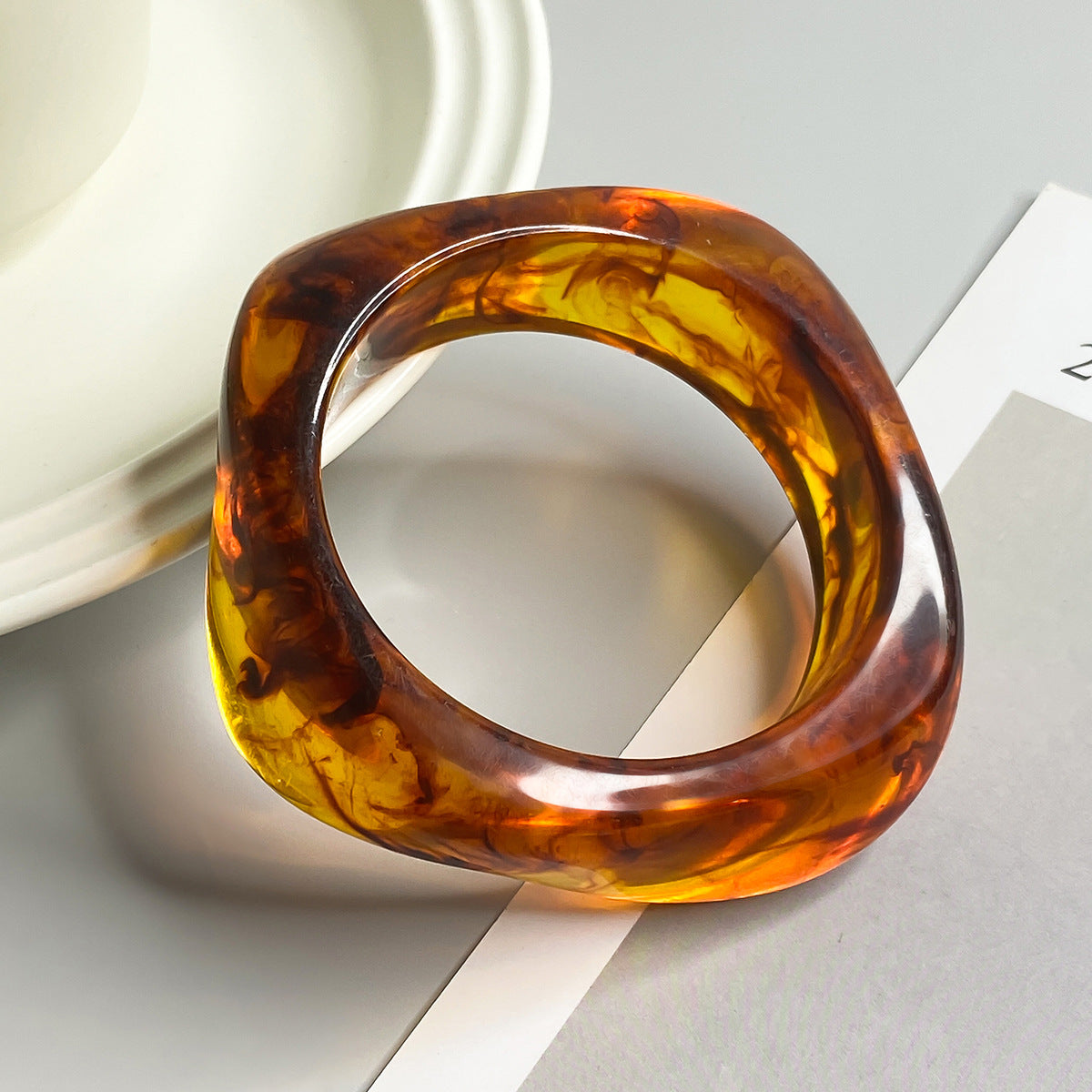 Smudged Irregular Acrylic Bracelet Exaggerated Geometric Bracelet