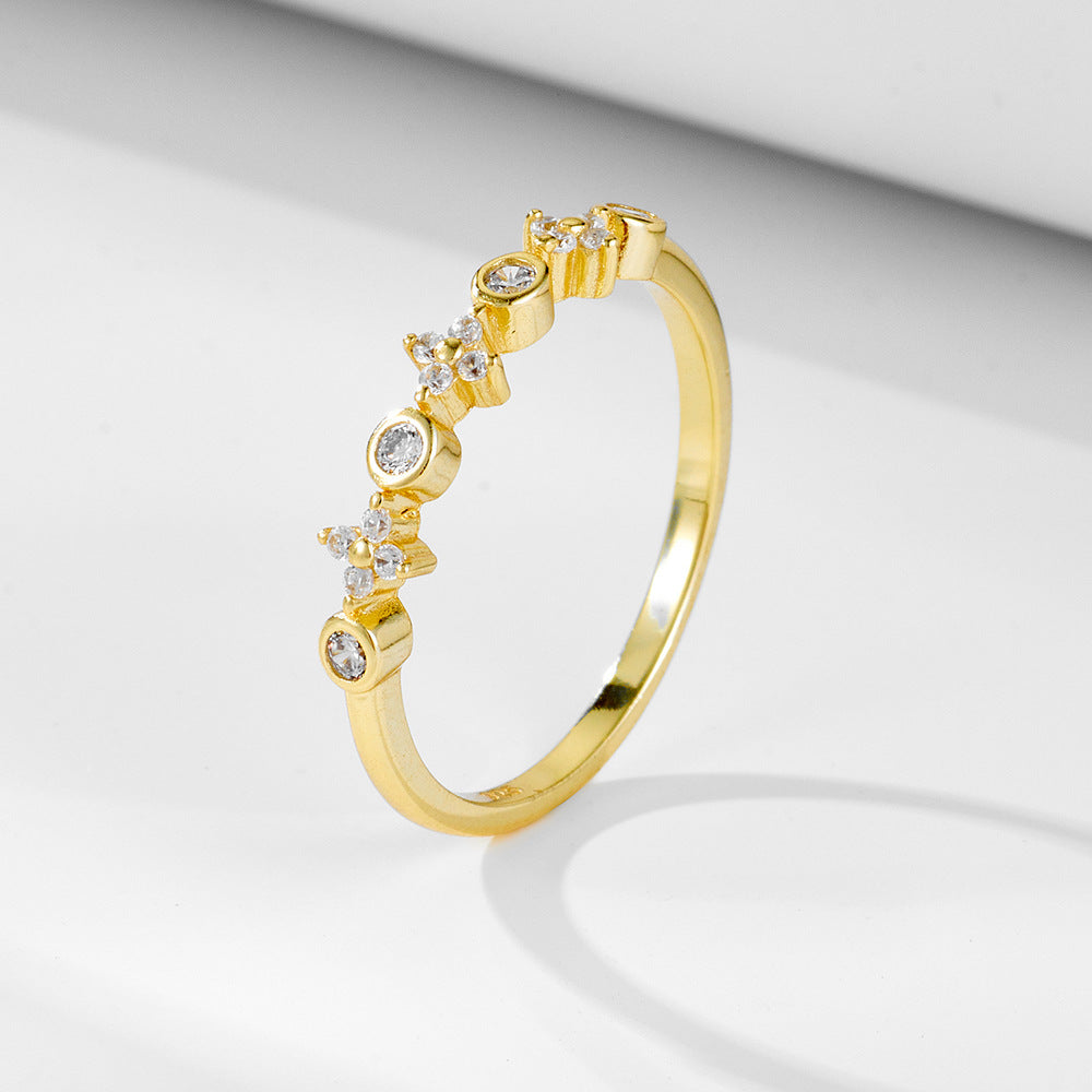 Commuter Zircon Sterling Silver Ring Trend Design