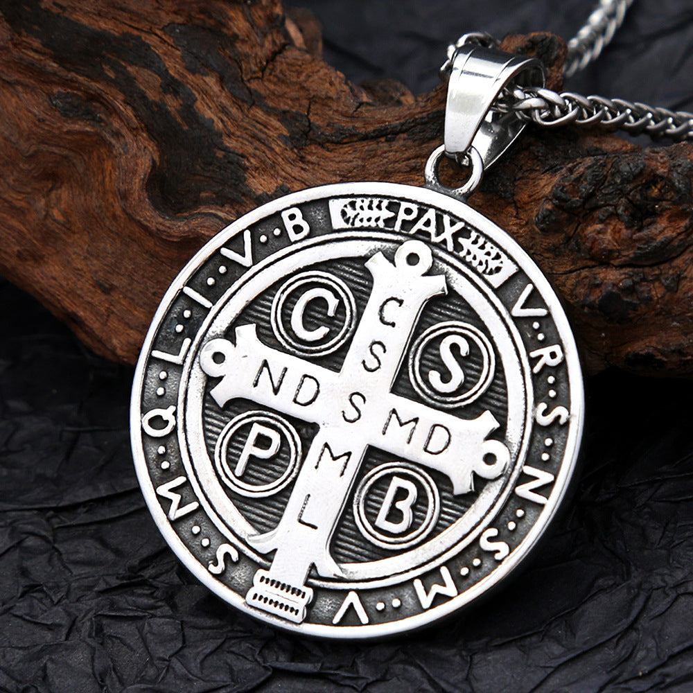 Cross Benedict'S Stainless Steel Men's Pendant Necklace