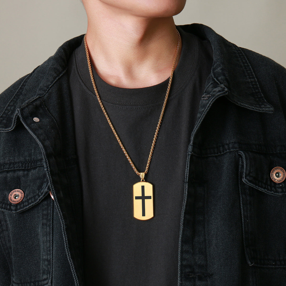 Scripture Cross Stainless Steel Pendant for Men