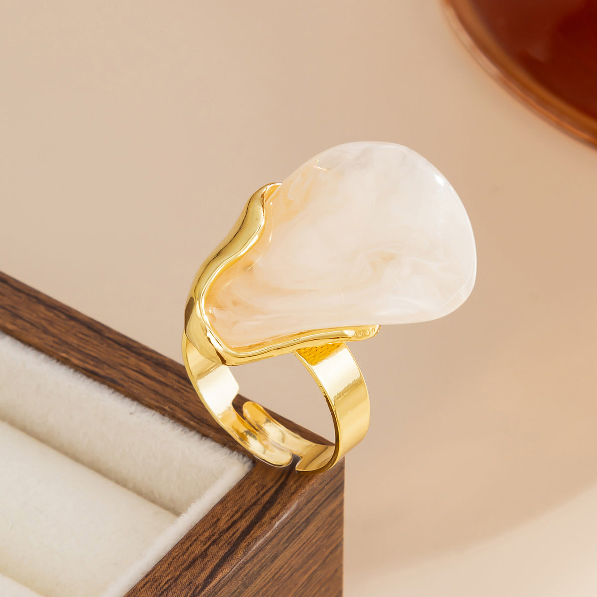 Planderful Water Drop Open Ring Vienna Verve for Women Baroque Statement Jewelry