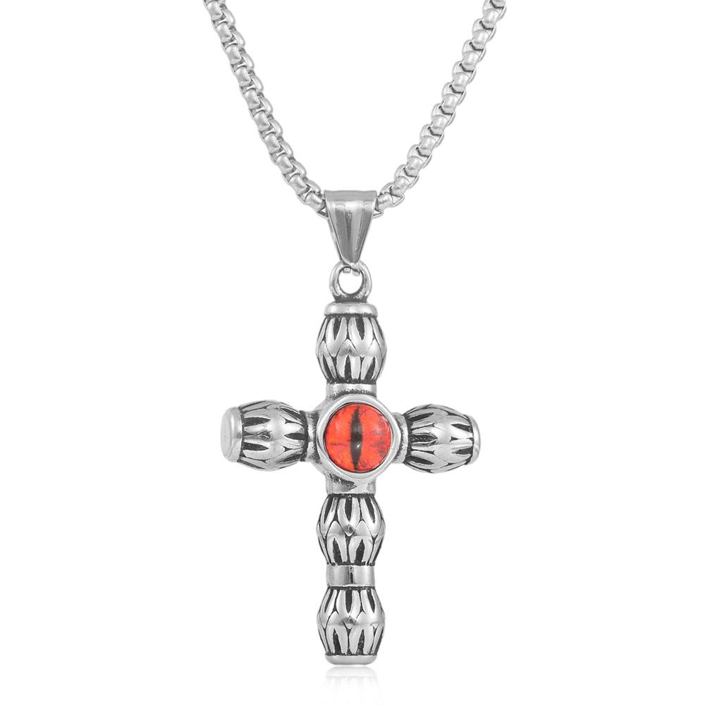 European And American Stainless Steel Cross Eye Pendant