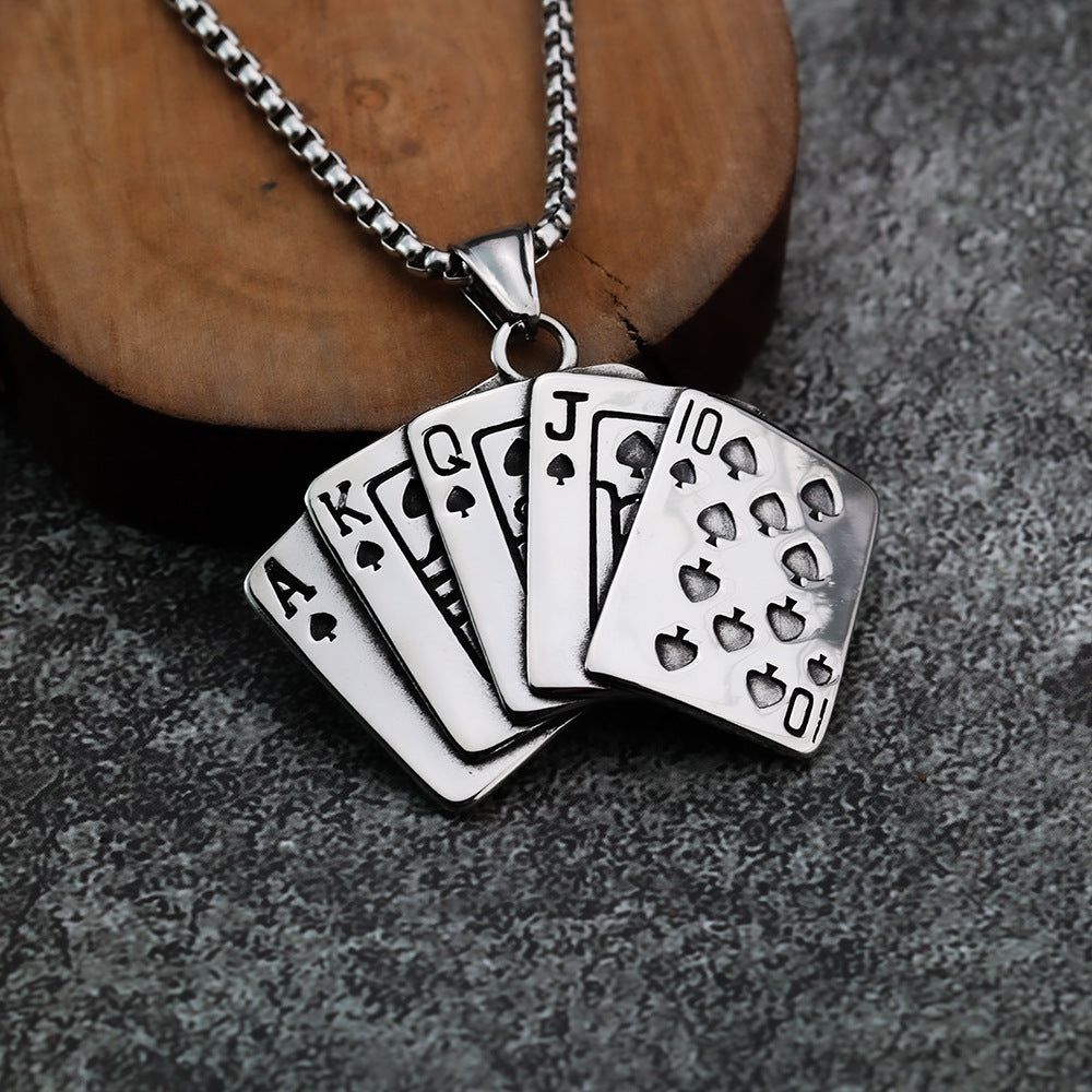 Punk Retro Stainless Steel Men's Pendant Necklace