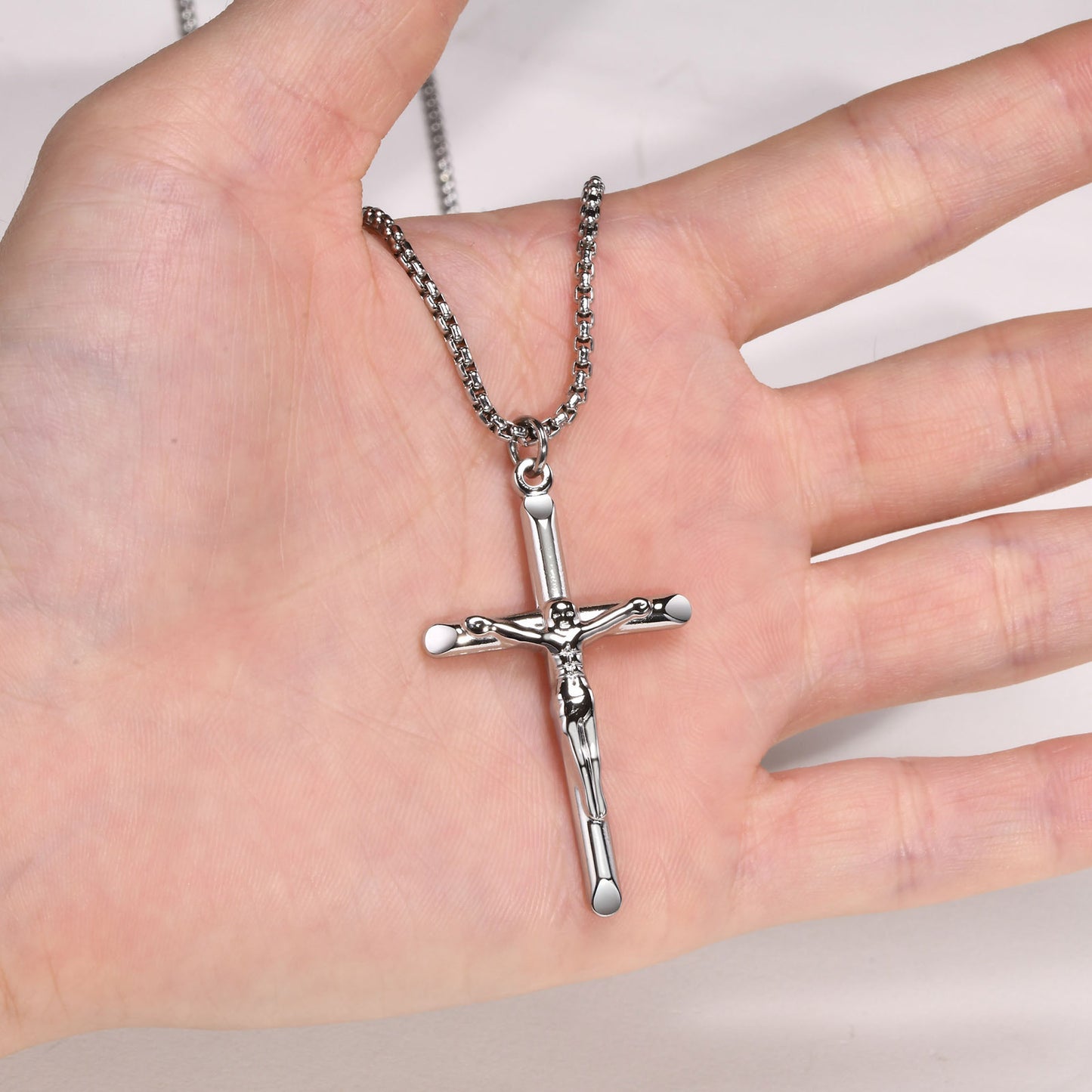 European And American Jewelry Titanium Steel Cross Necklace
