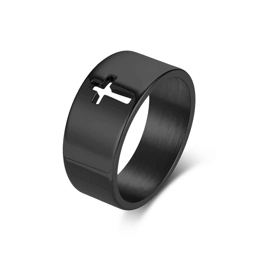 Cross Geometric Vintage Stainless Steel Ring Unisex