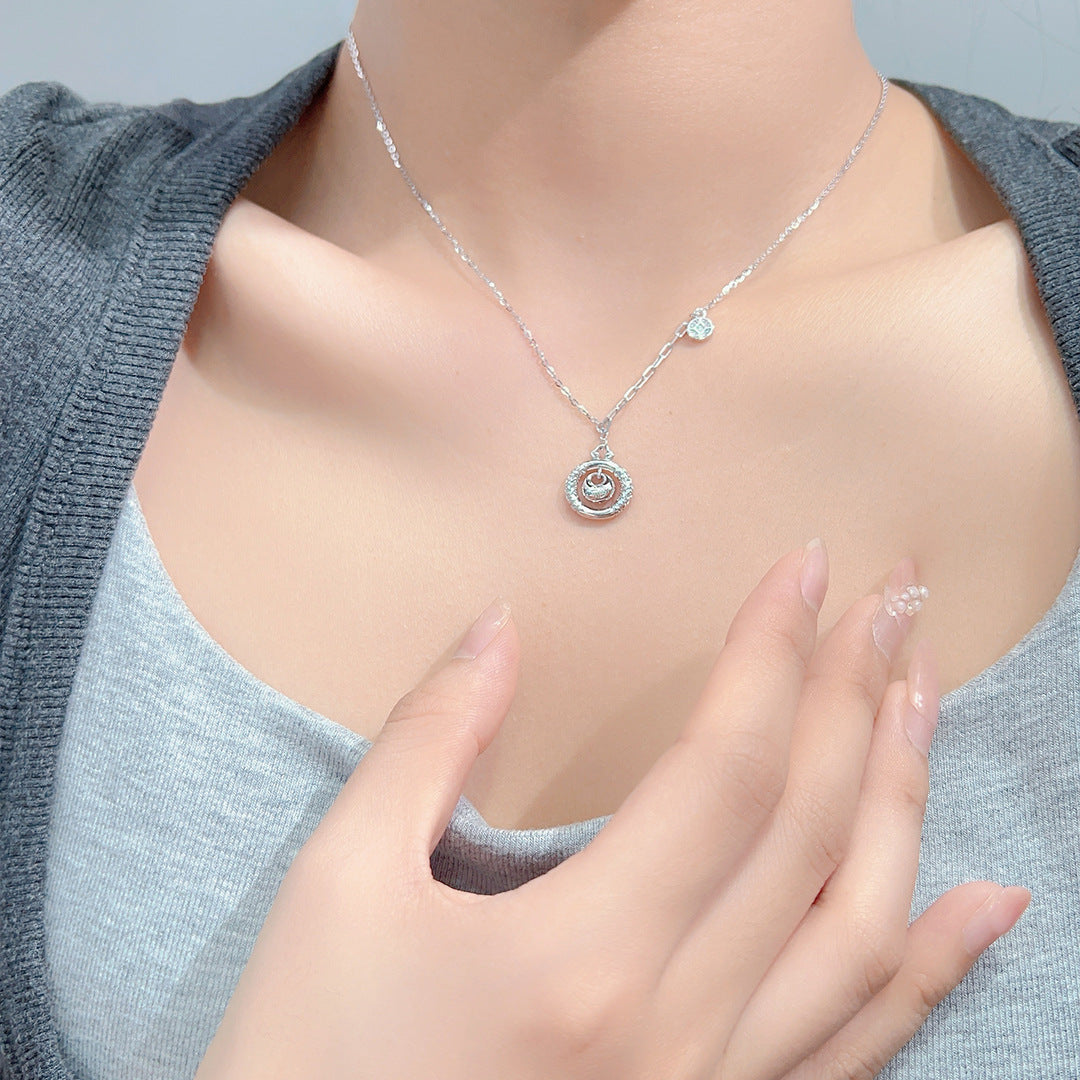 S925 Sterling Silver Safety Buckle Necklace
