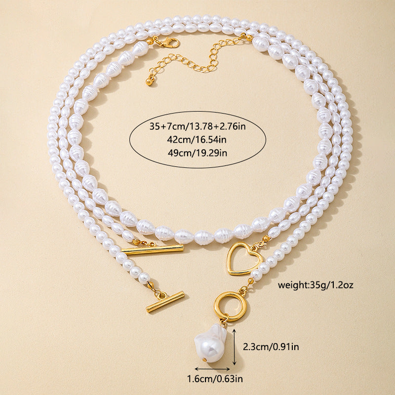 Planderful Vienna Verve Necklace – Elegant Baroque Design with Imitation Pearls