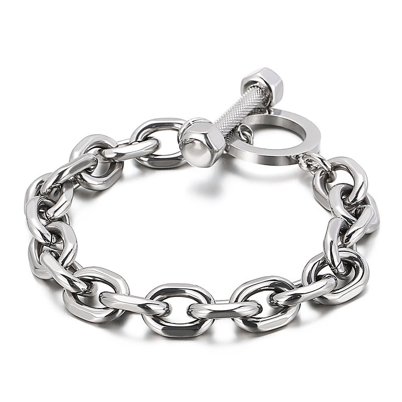 Planderful Everyday Genie Black Barbell Bracelet For Men