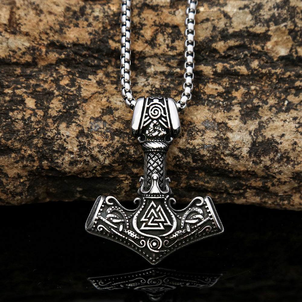 Foreign Trade Jewelry Men's Titanium Steel Viking Necklace