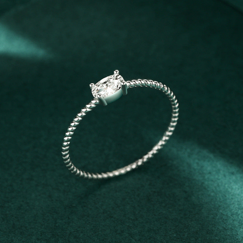 Simple and Versatile Sterling Silver Open Ring with Wavy Pattern