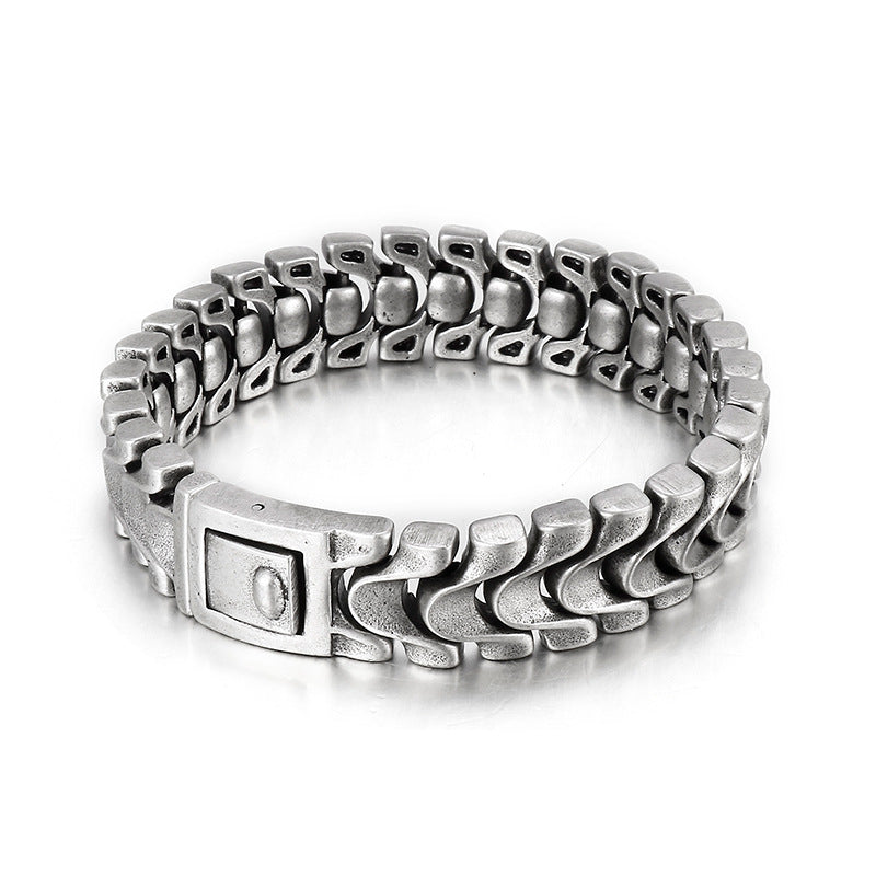 Stylish Retro Stainless Steel Men's Bracelet with Personalized Design