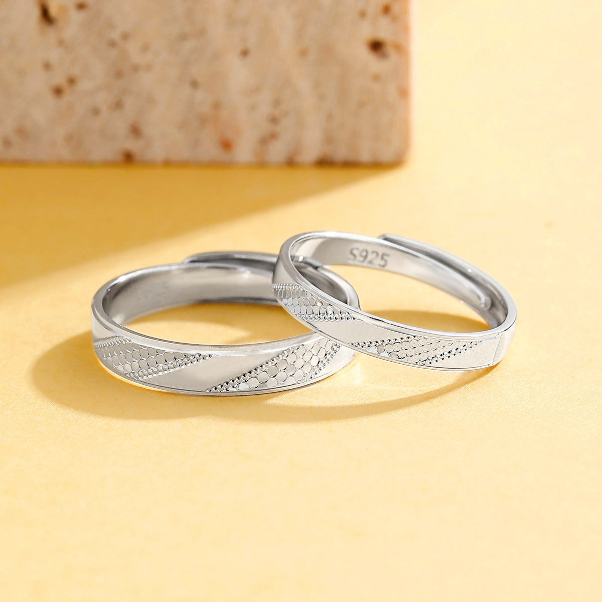 Minimalist Initial S925 Sterling Silver Ring