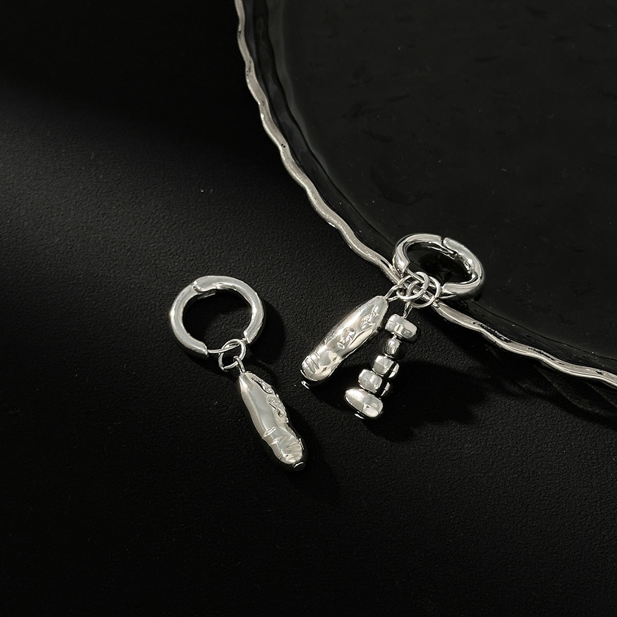Planderful Titanium Steel Earrings Asymmetric Fringed Statement For Modern Women Vienna Verve