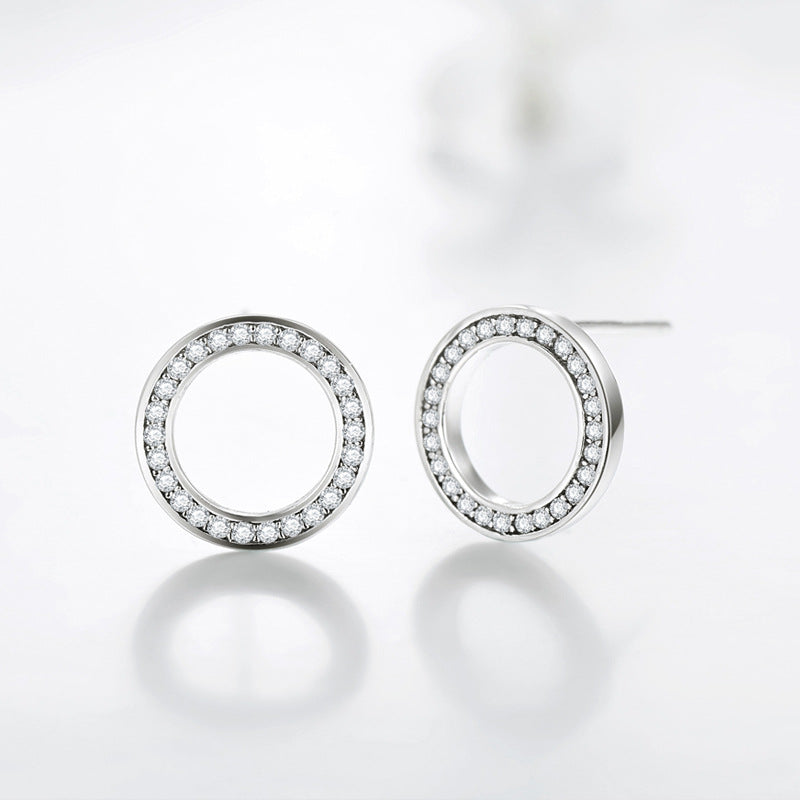925 Sterling Silver Round Zircon Jewelry Set
