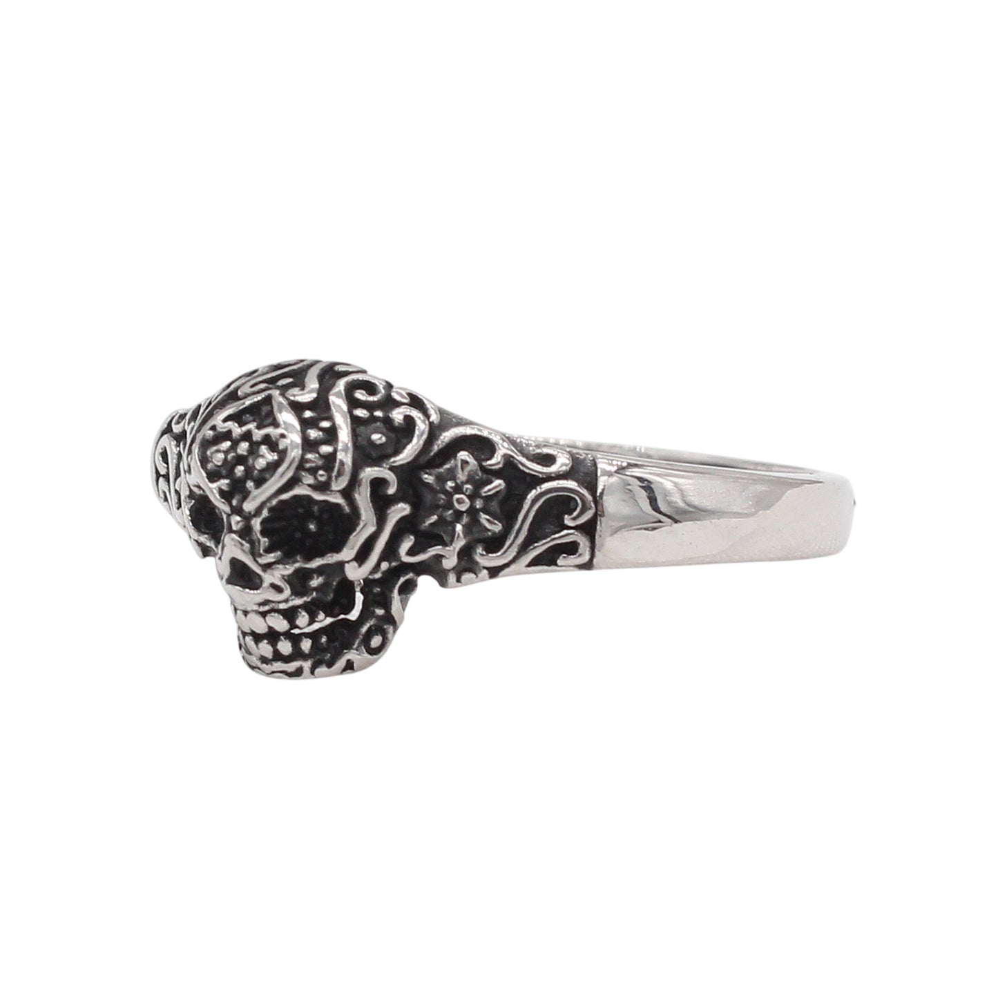 Planderful Jewelry Personalized Vintage Skull Steel Ring For Men And Women Gothic Statement Accessory