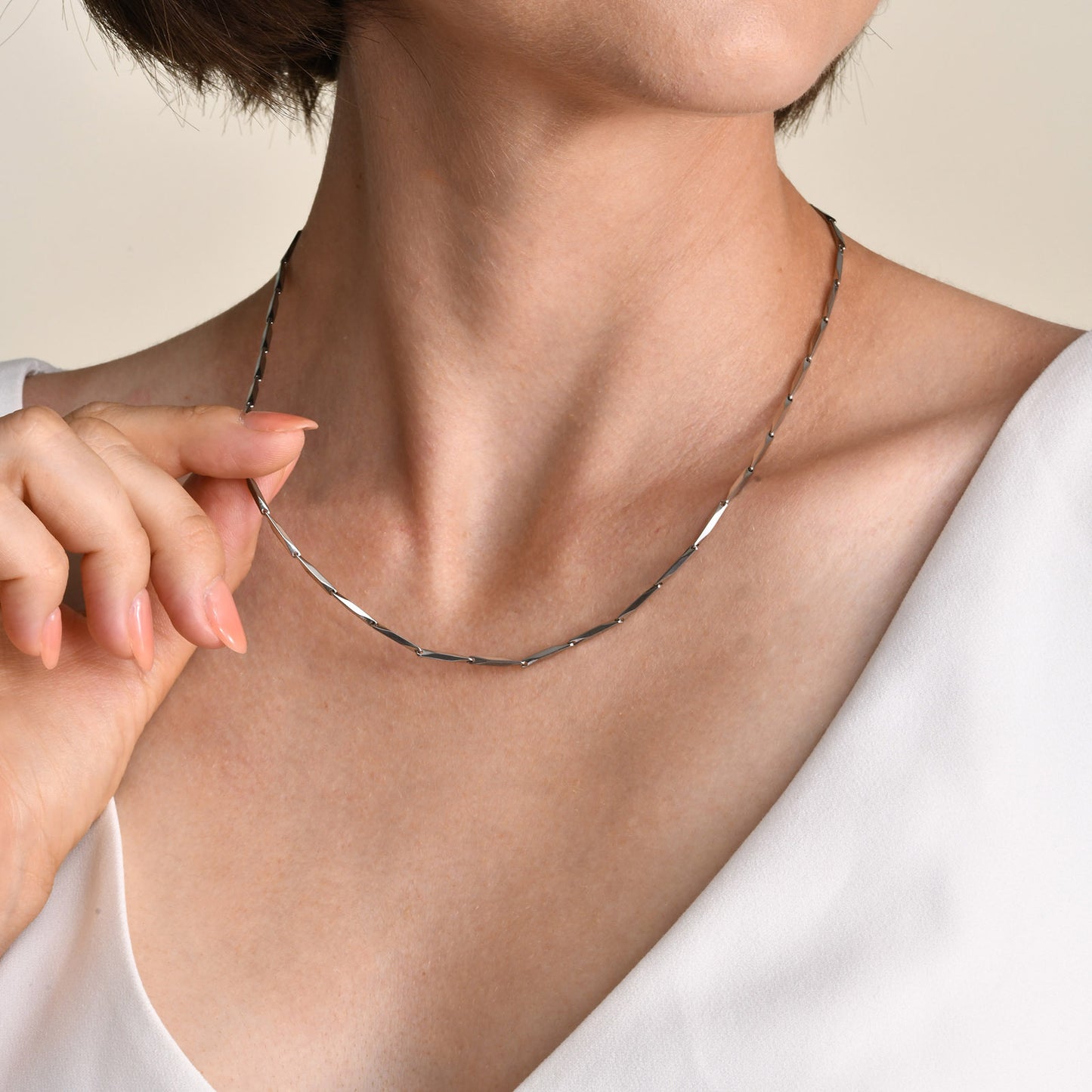 Ins Wind Necklace Women's Necklace Stainless Steel Melon Seed Chain