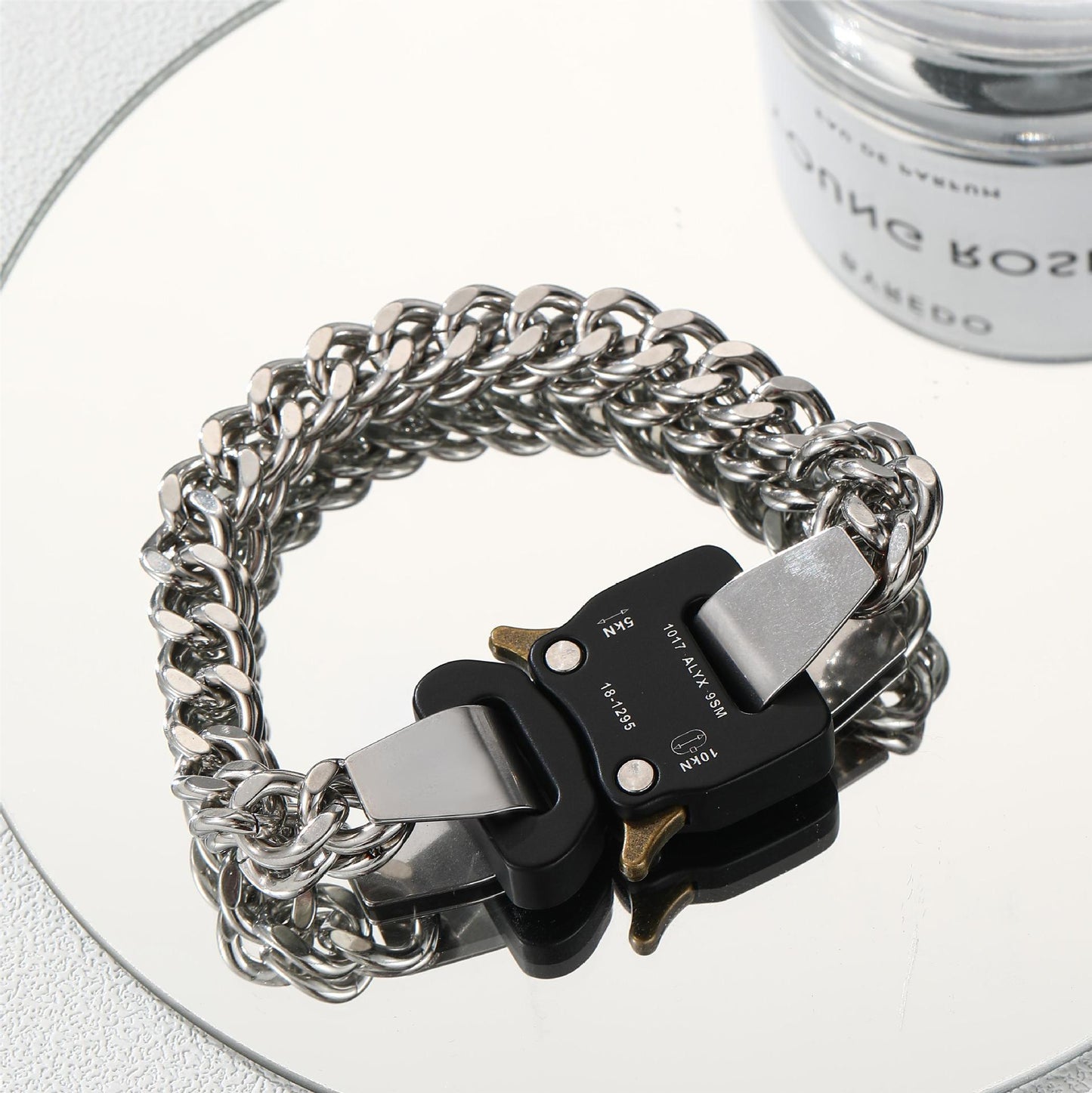 Planderful Jewelry Steel Lock Chain Necklace For Men Hip Hop Street Style Premium