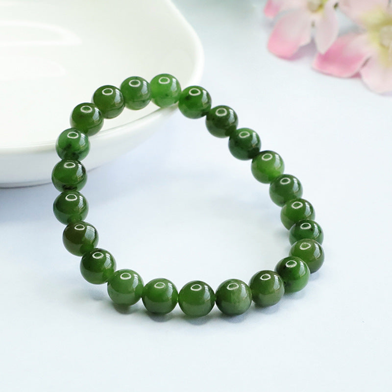 Fortune's Favor Sterling Silver Jade Bracelet