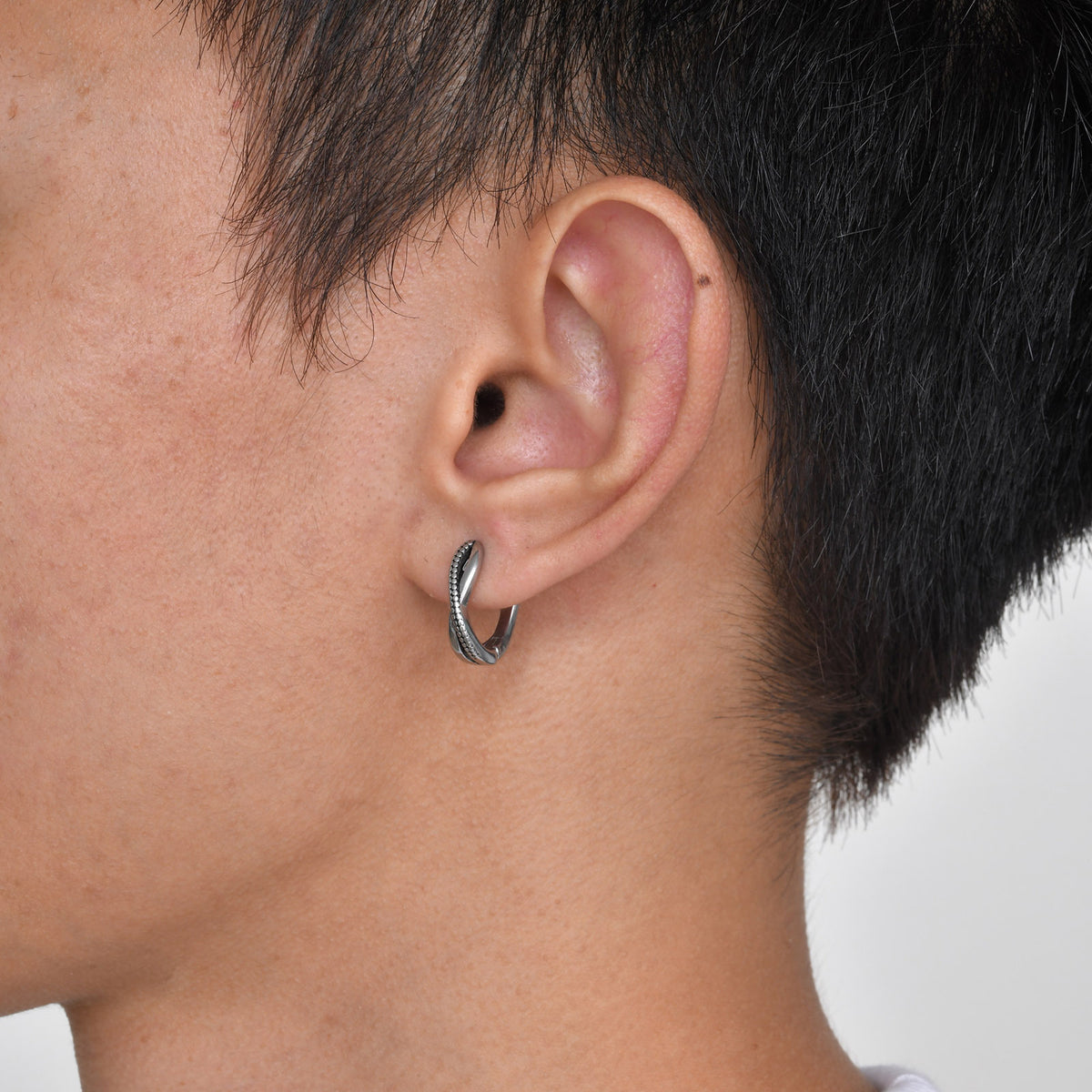 Antique Silver Tribal Sunburst Hoop Earrings