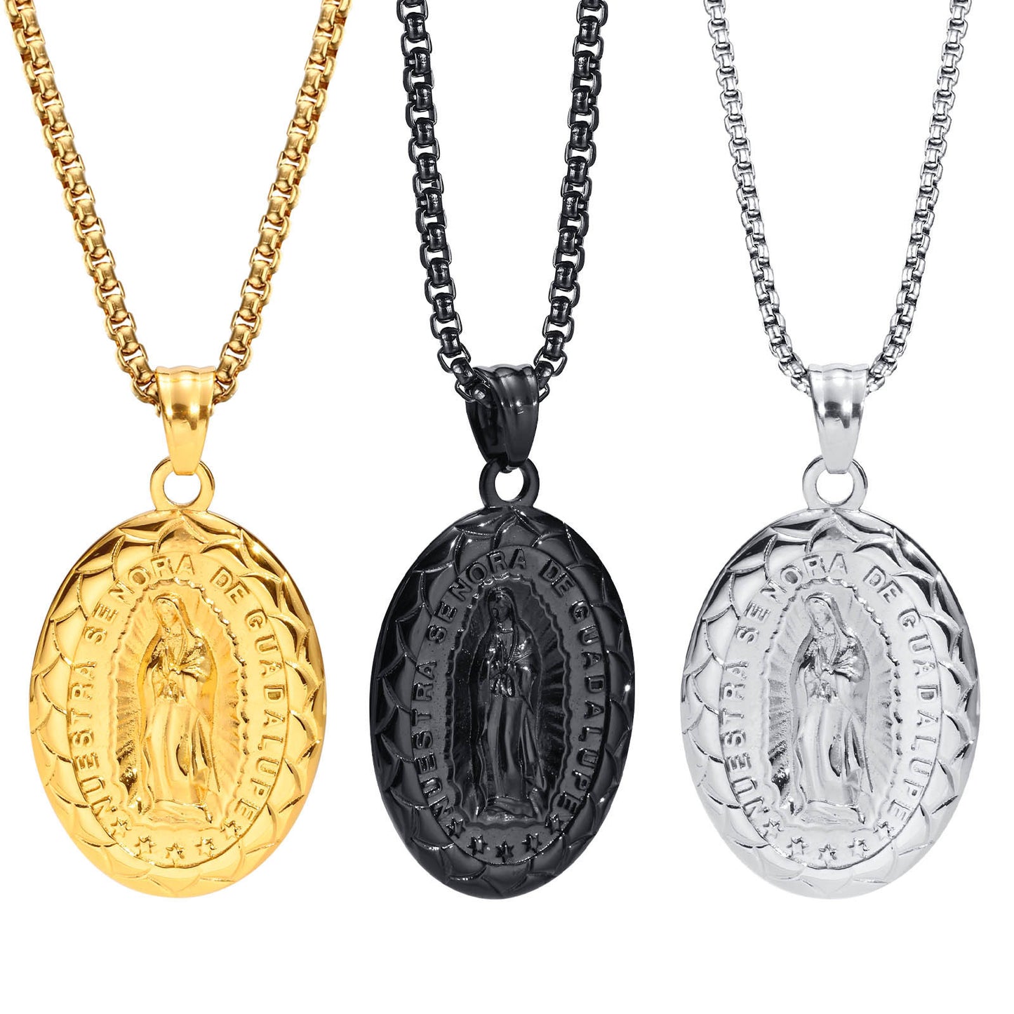 Stainless Steel Men's Tag Necklace Notre Dame Pendant Wholesale