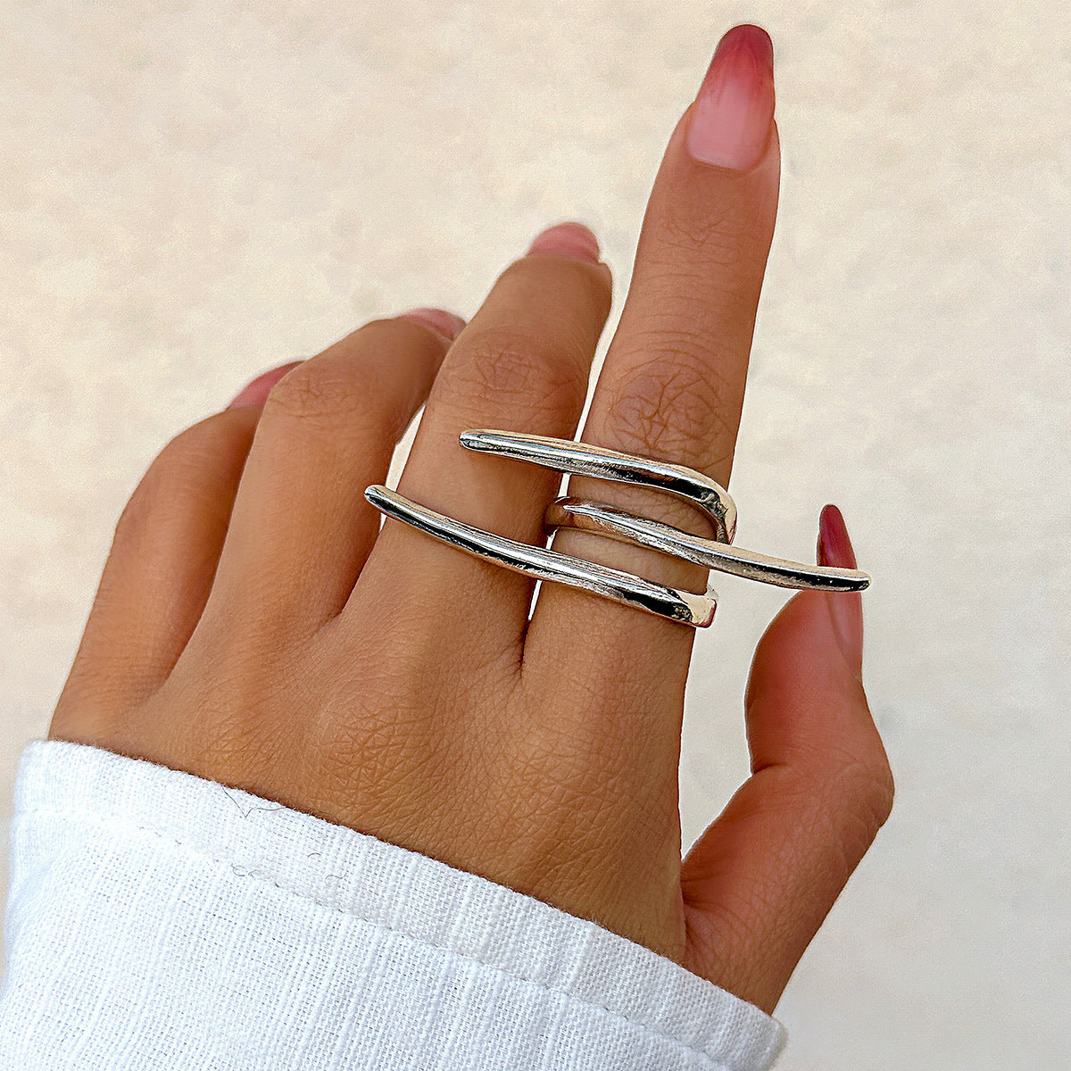 Butterfly Bow Two-finger Exaggerated Ring from Vienna Verve Collection