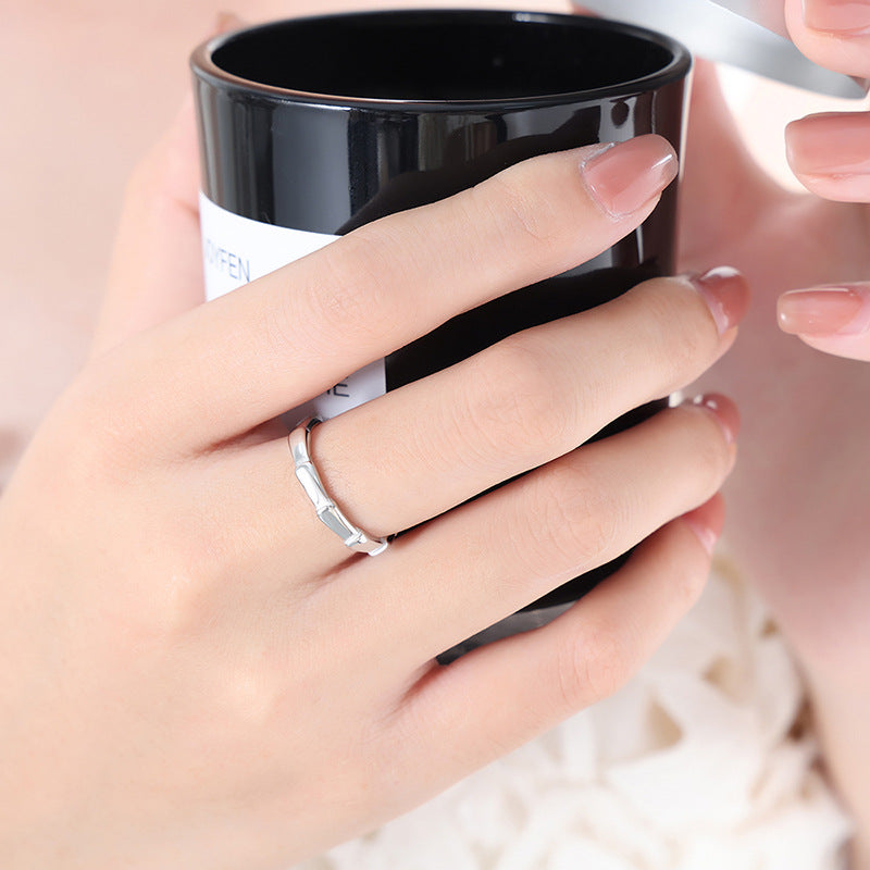 Bamboo Stackable Ring with Timeless Medieval Charm