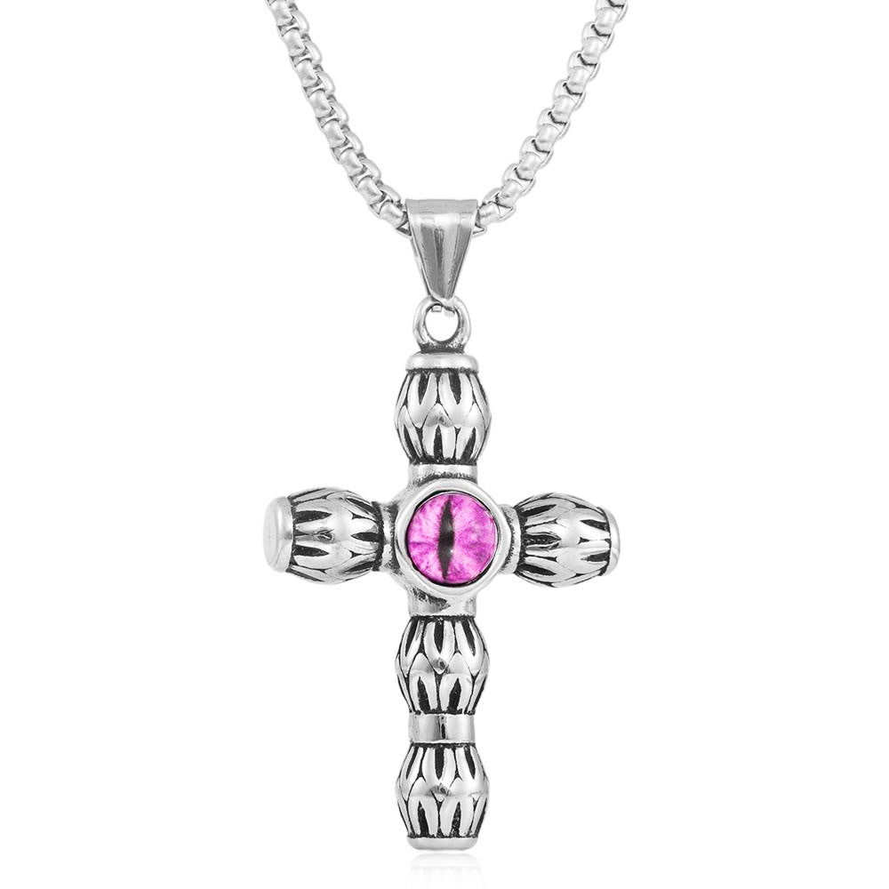 European And American Stainless Steel Cross Eye Pendant