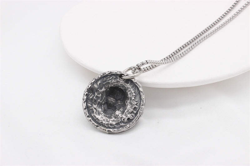 Skull Medallion Titanium Steel Pendant Necklace
