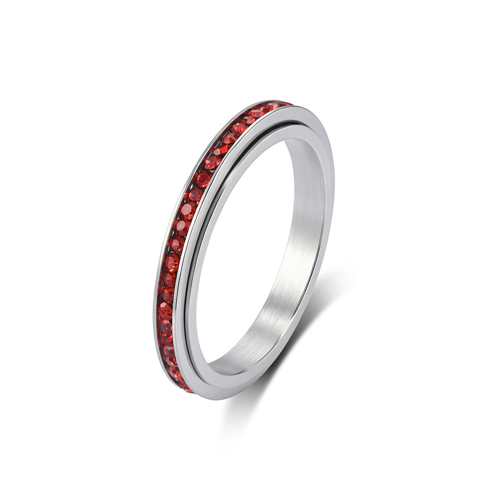 3mm Rotated Stainless Steel Women's Ring