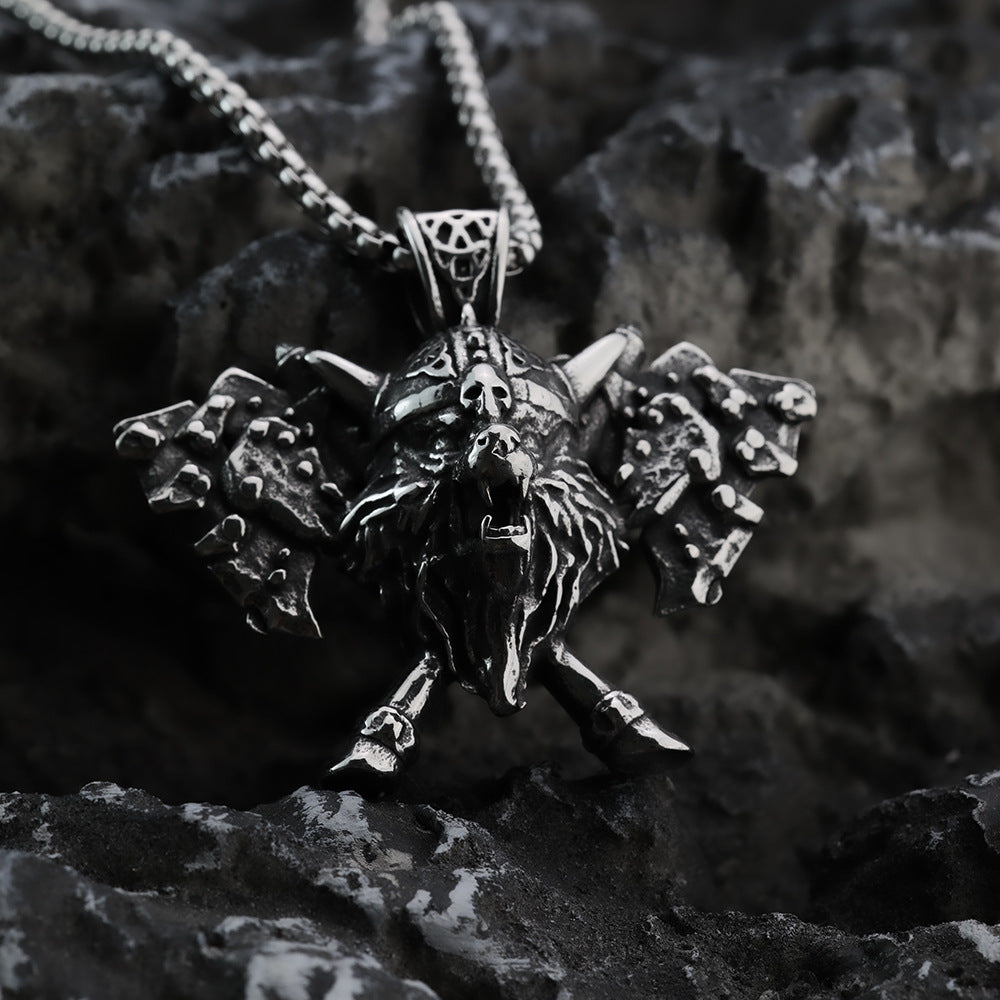 European And American Retro Stainless Steel Men's Pendant Necklace