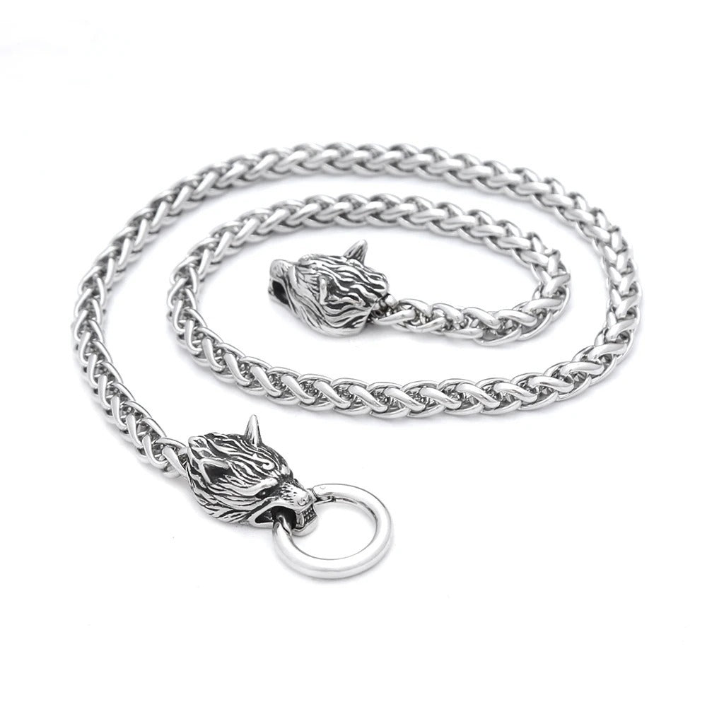 Punk Viking Wolf Stainless Steel Men's Pendant Necklace