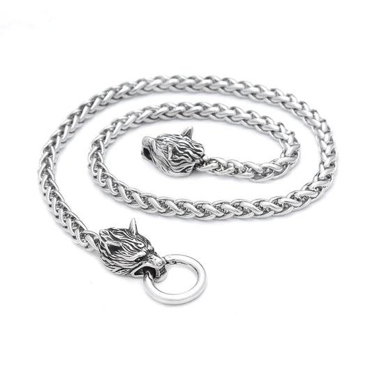 Punk Viking Wolf Stainless Steel Men's Pendant Necklace