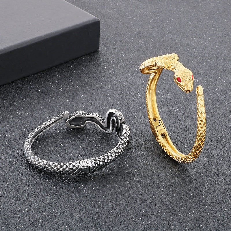 Planderful Personalized Snake Bracelet For Men Punk Style