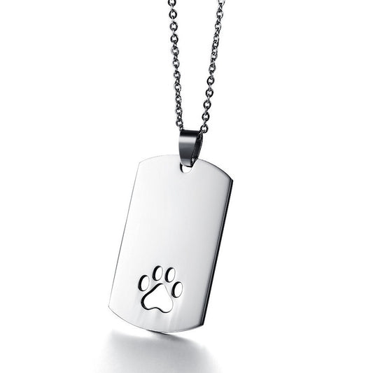 Simple Smooth Tag Wholesale Stainless Steel Dog Tag Pendant