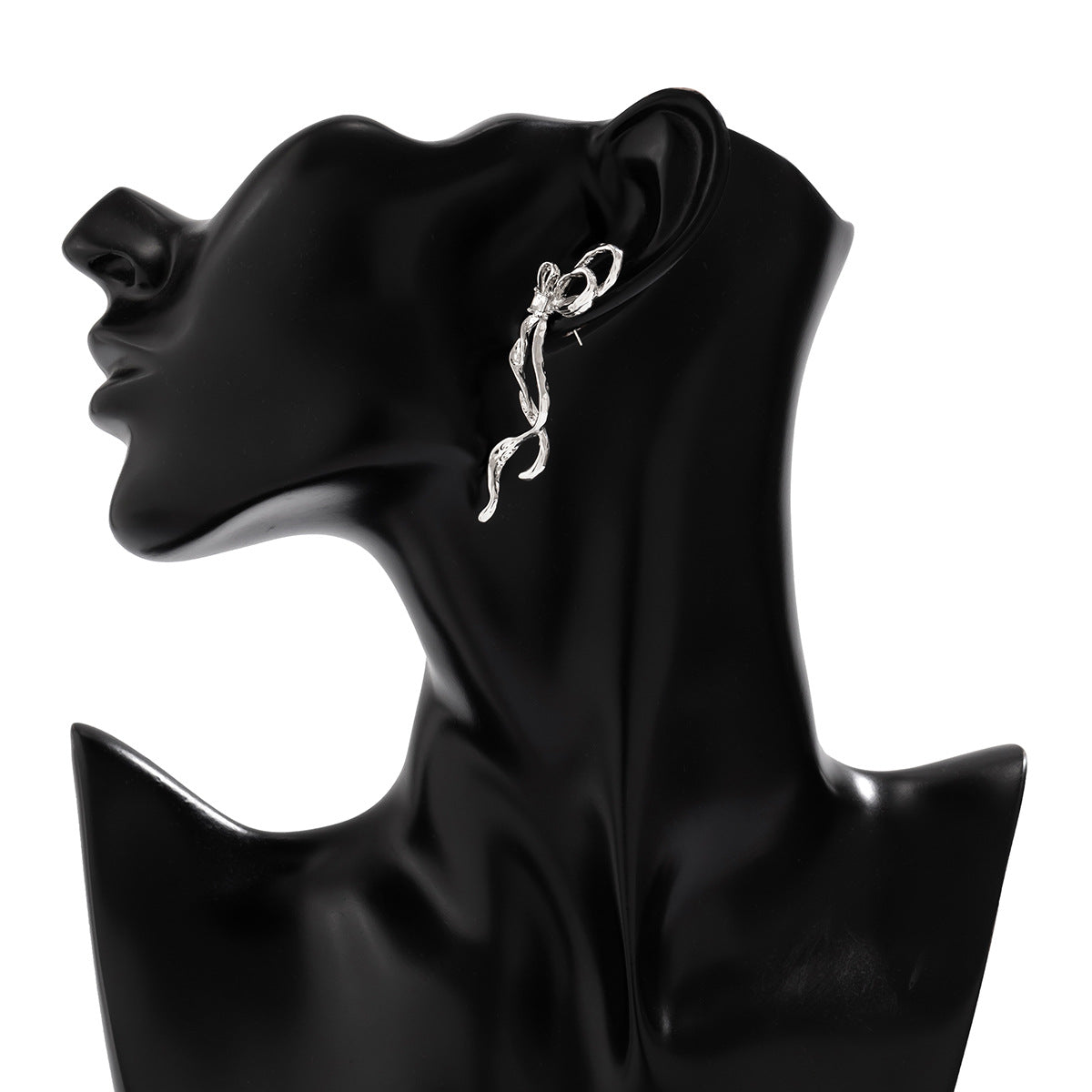European and American Instagram-Inspired Bow and Ribbon Knot Earrings for Women