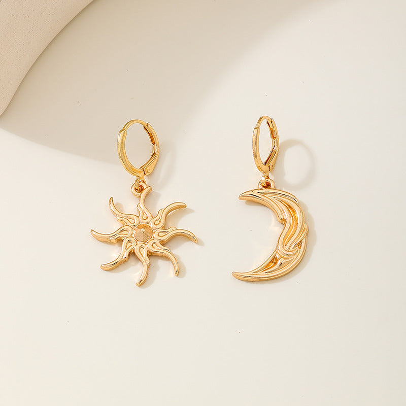 Planderful Vienna Verve Earrings – Unique Asymmetrical Star Moon Design