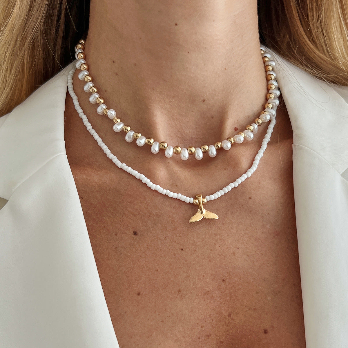 Fishtail Pearl-Style Coastal Necklace Collection