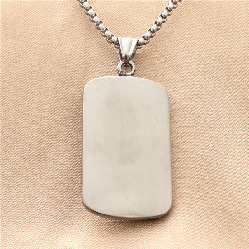 Titanium Steel Skull Pendant Necklace for Men - Retro Punk Style Stainless Steel Accessory