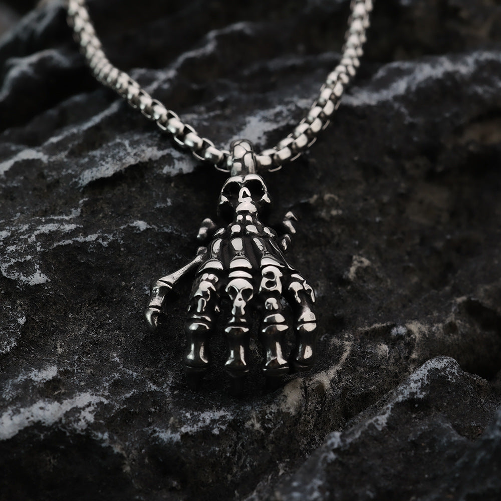 Hip-Hop European and American Skull Pendant Necklace for Men