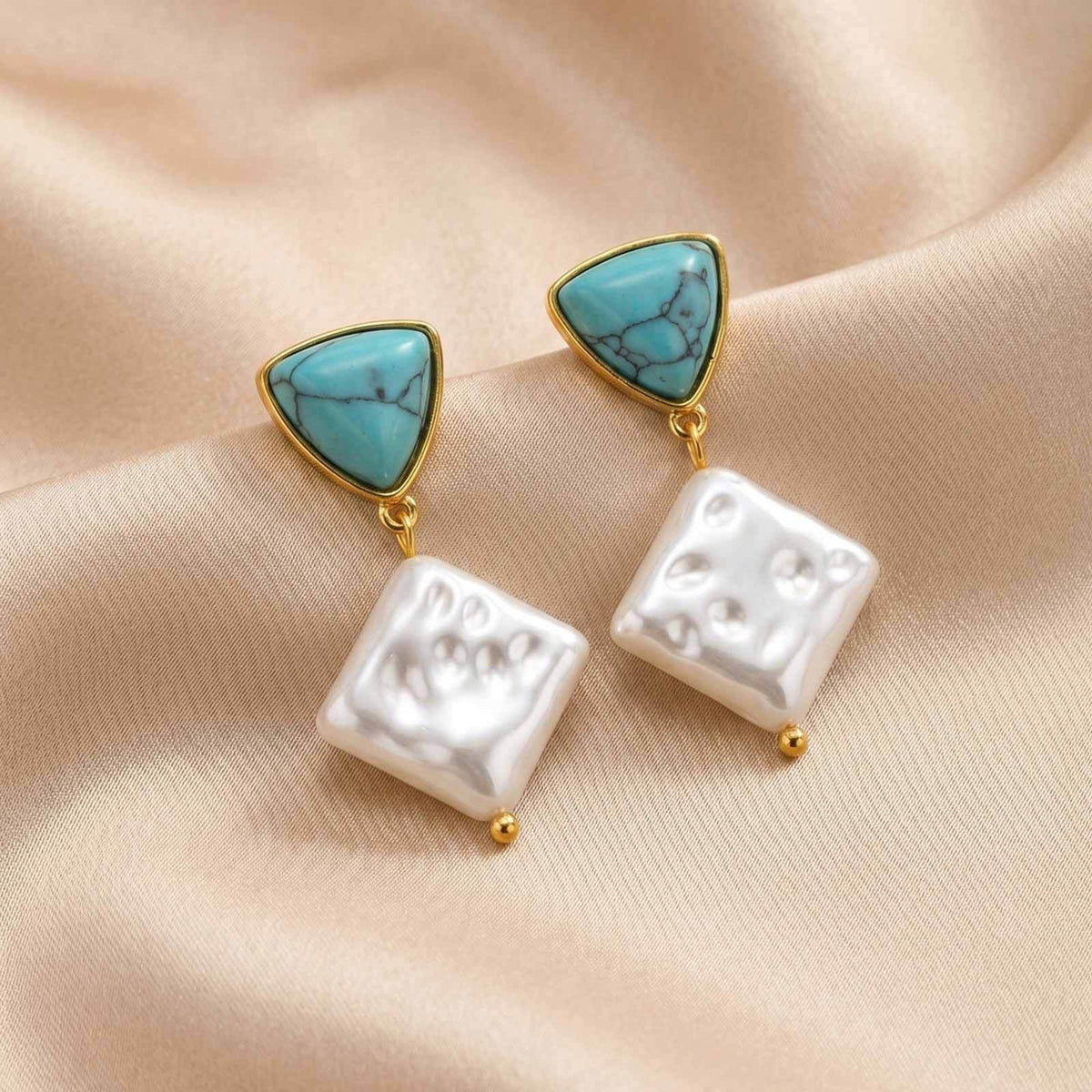 Stainless Steel Pearl Earrings