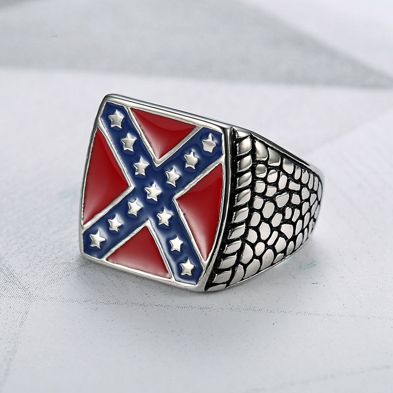 Hip Hop Ring Stainless Steel Five Pointed Star Epoxy By Everyday Genie For Men Polished Durable
