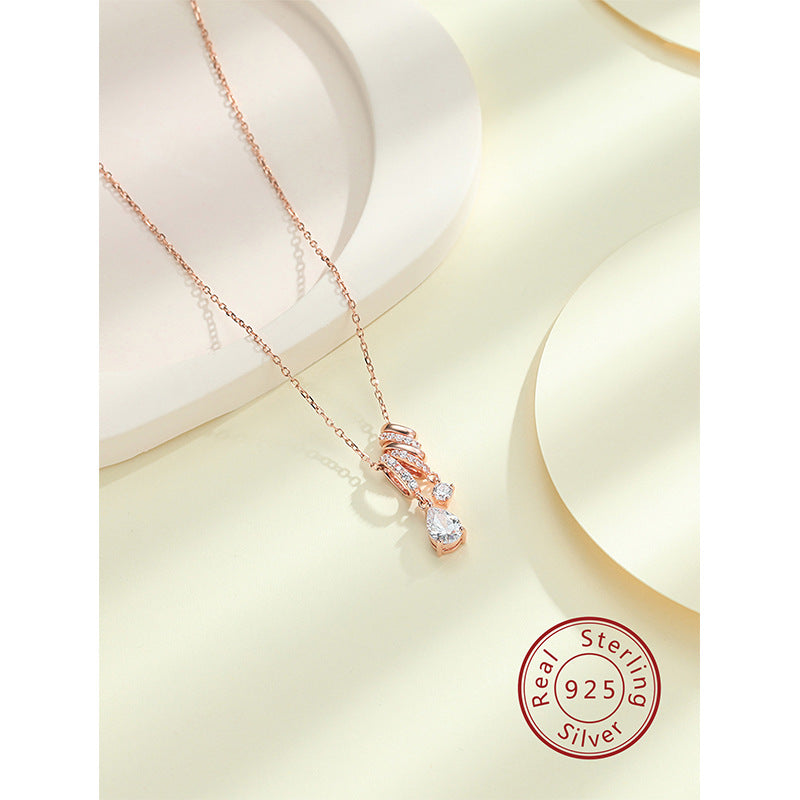 Korean Version 925 Sterling Silver Women's Pendant Necklace