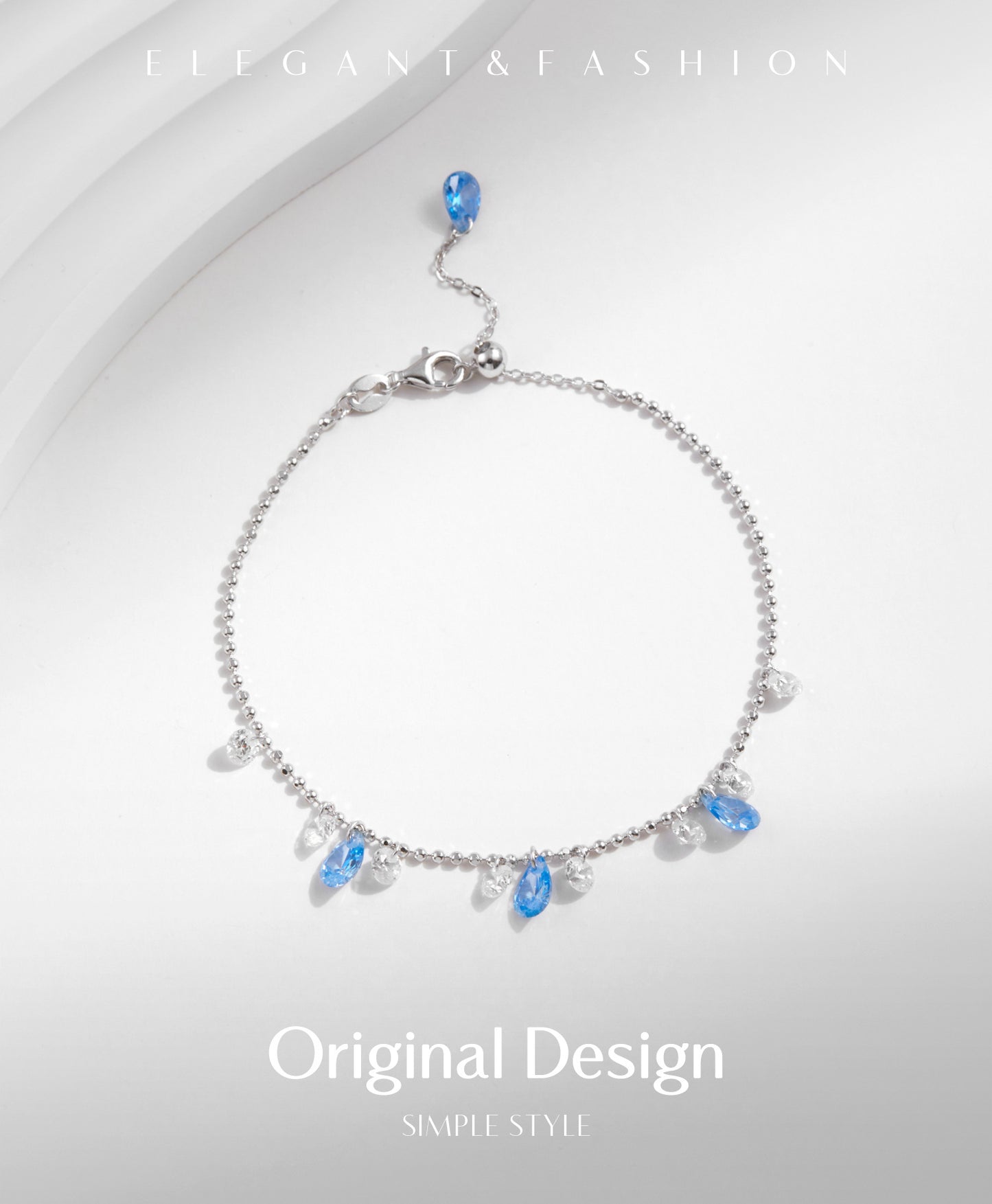 Planderful Everyday Genie Bracelet – Exquisite Aquamarine and Zircon Design