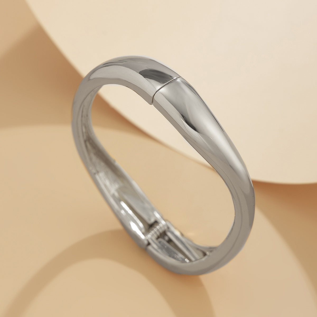 Planderful Vienna Verve Exaggerated Irregular Surface Metal Bracelet For Women Statement Jewelry