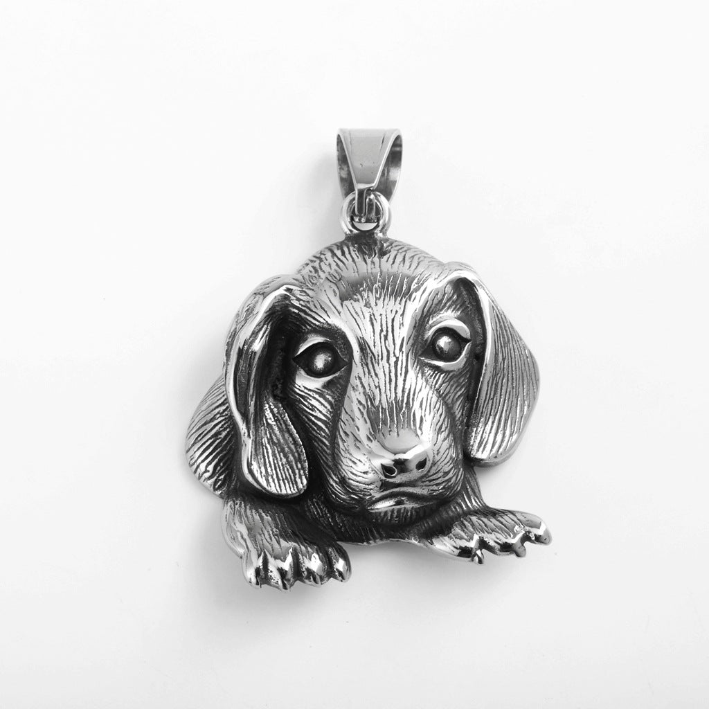 Vintage Stainless Steel Pendant Necklace