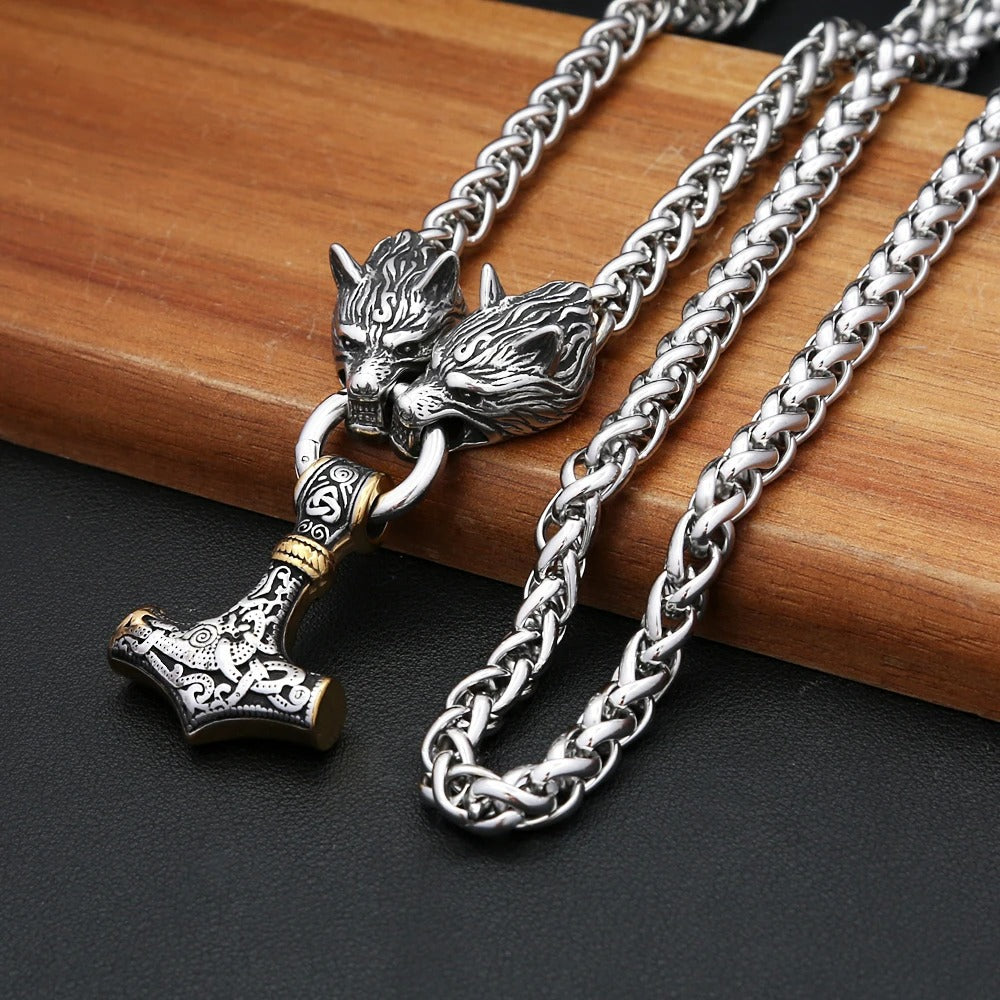 Viking Wolf Stainless Steel Men's Ring
