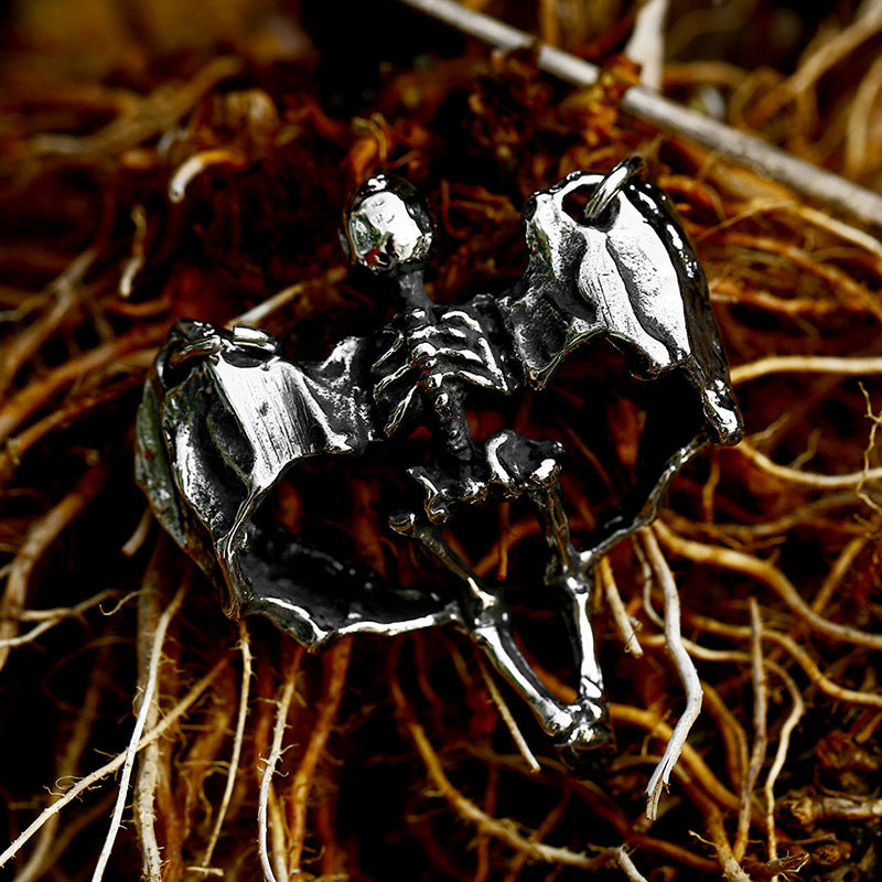 Punk Hip-Hop Skull Pendant for Men - Retro Titanium Steel Wholesale Accessory