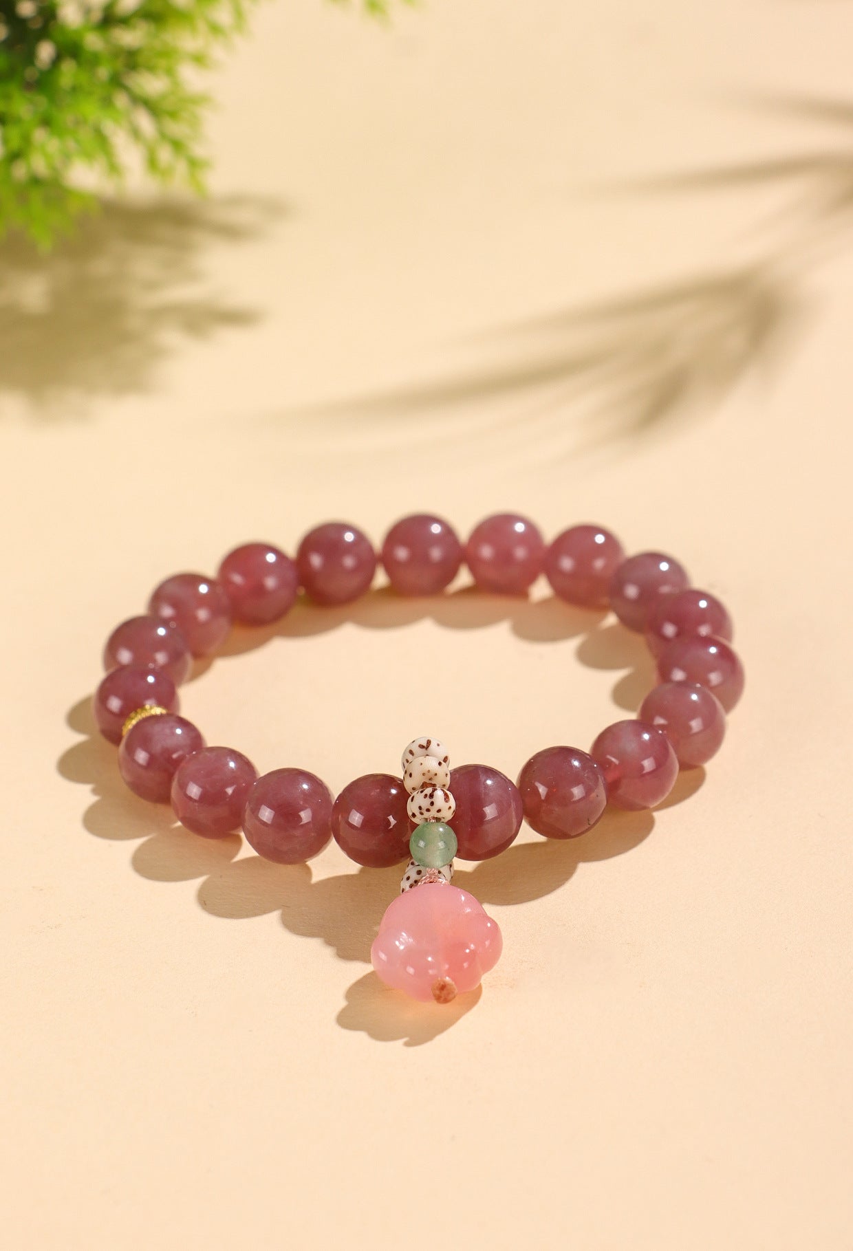 Planderful Fortune's Favor Bracelet – Elegant Pink Crystal Beads